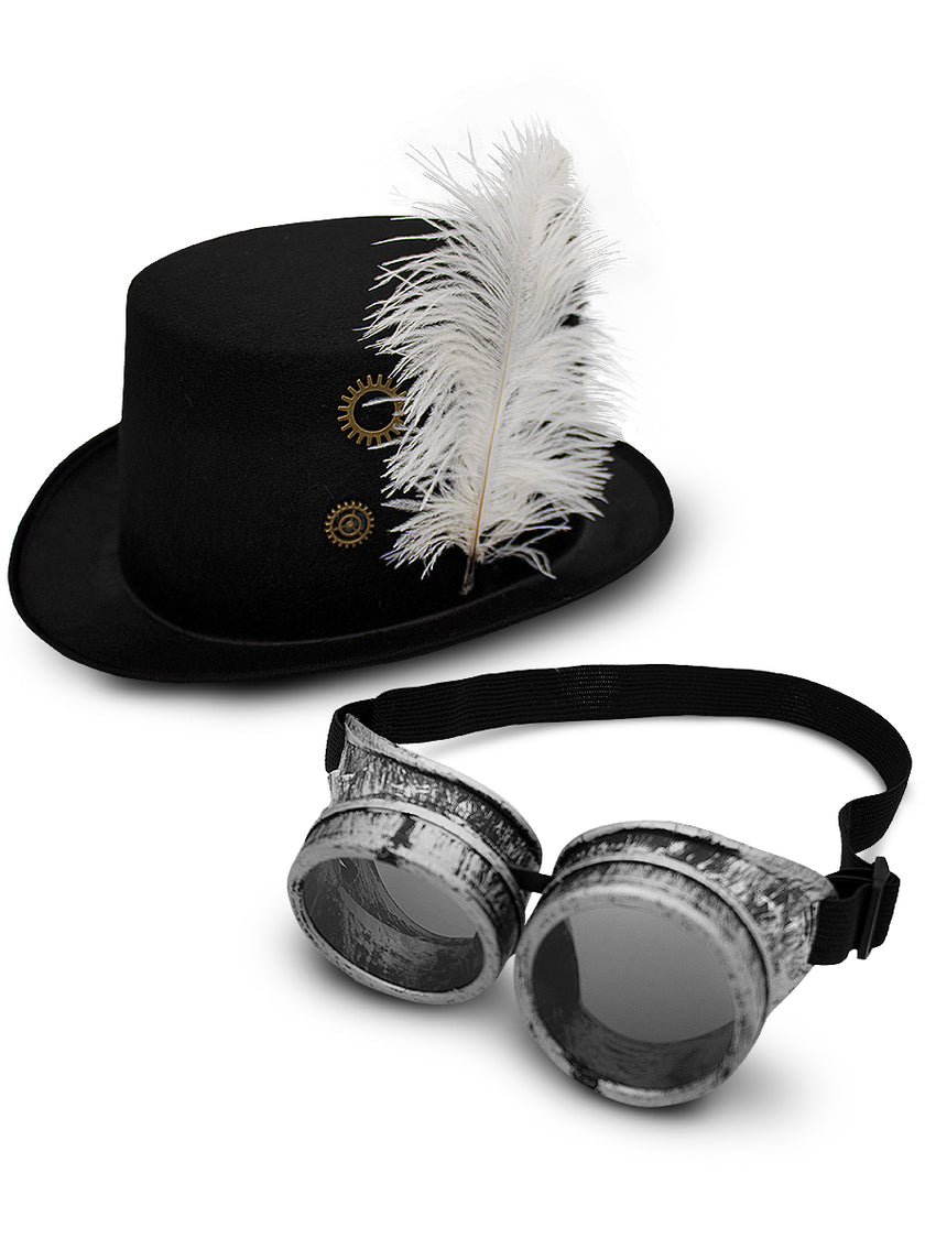 Chapeau Steampunk avec lunettes