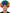 Perruque clown arc-en-ciel