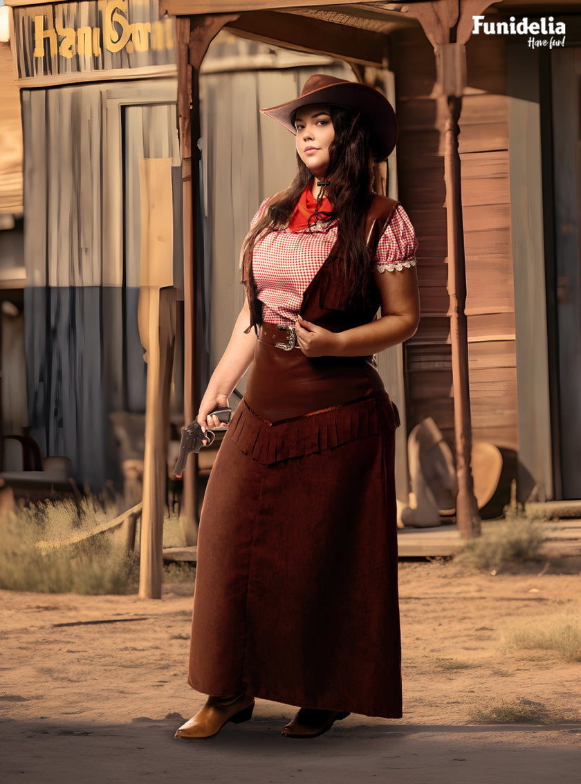 Déguisement Cowboy Deluxe femme grande taille