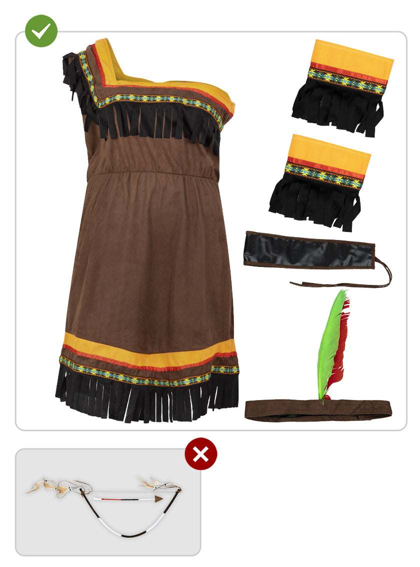 Déguisement indienne femme Deluxe grande taille