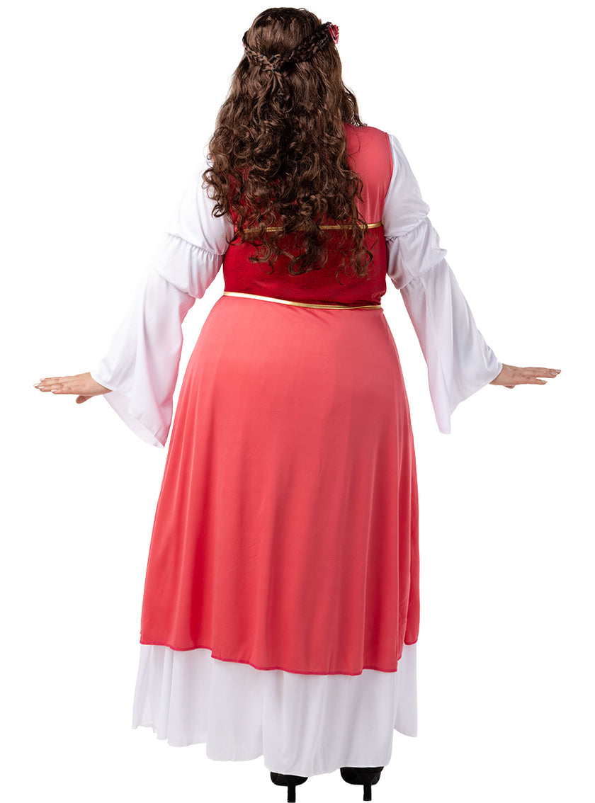 Déguisement princesse médiévale fleurie femme grande taille