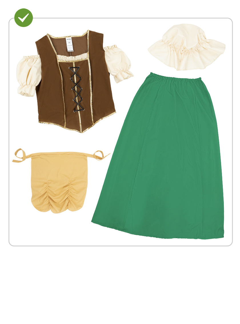 Déguisement aubergiste médiévale femme grande taille