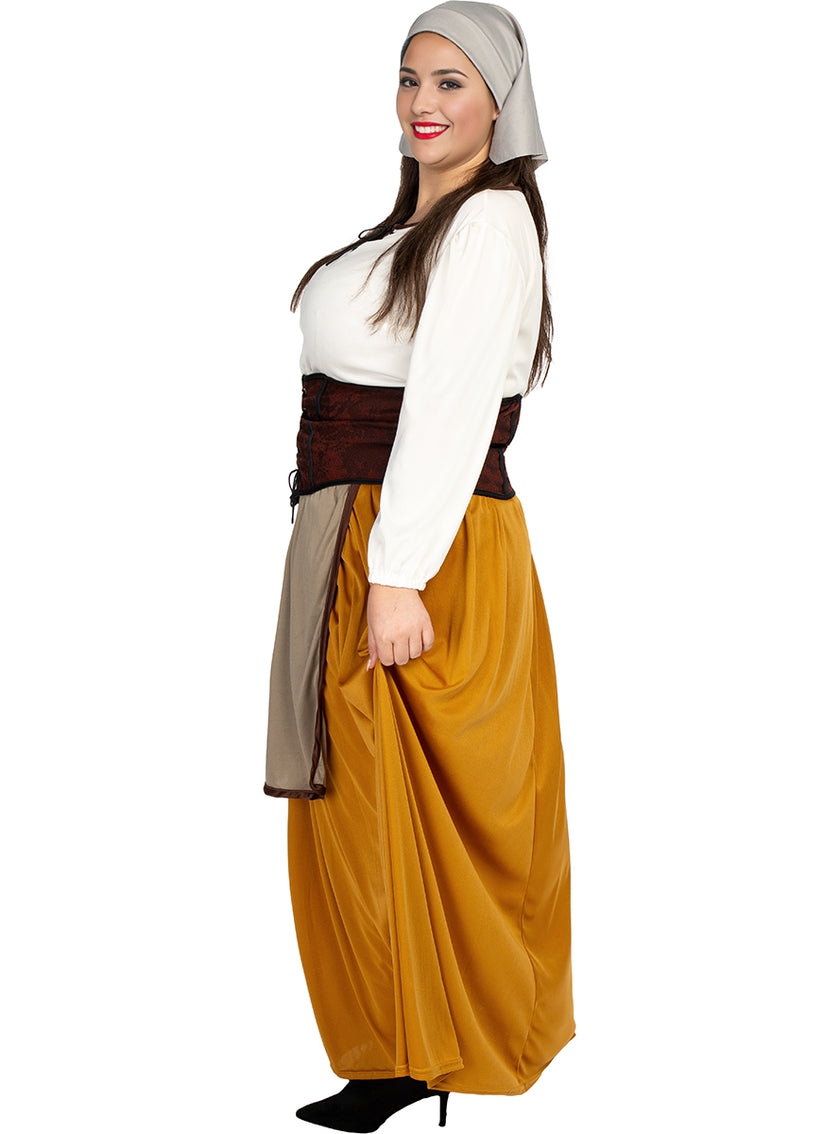 Déguisement paysanne médiévale femme grande taille