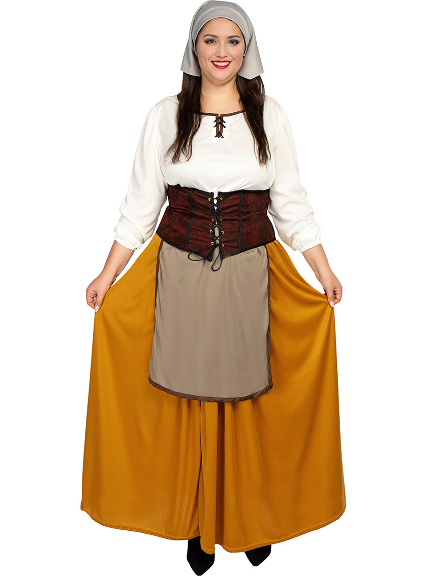 Déguisement paysanne médiévale femme grande taille