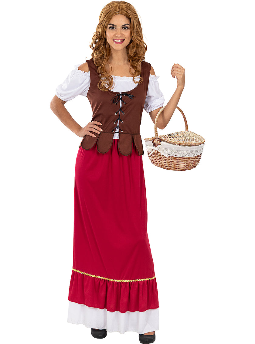 Déguisement aubergiste médiévale classique femme grande taille