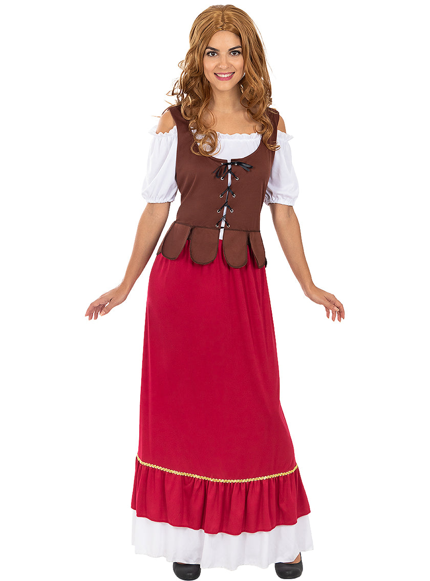 Déguisement aubergiste médiévale classique femme grande taille