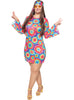 Déguisement Hippie des années 60's femme grande taille