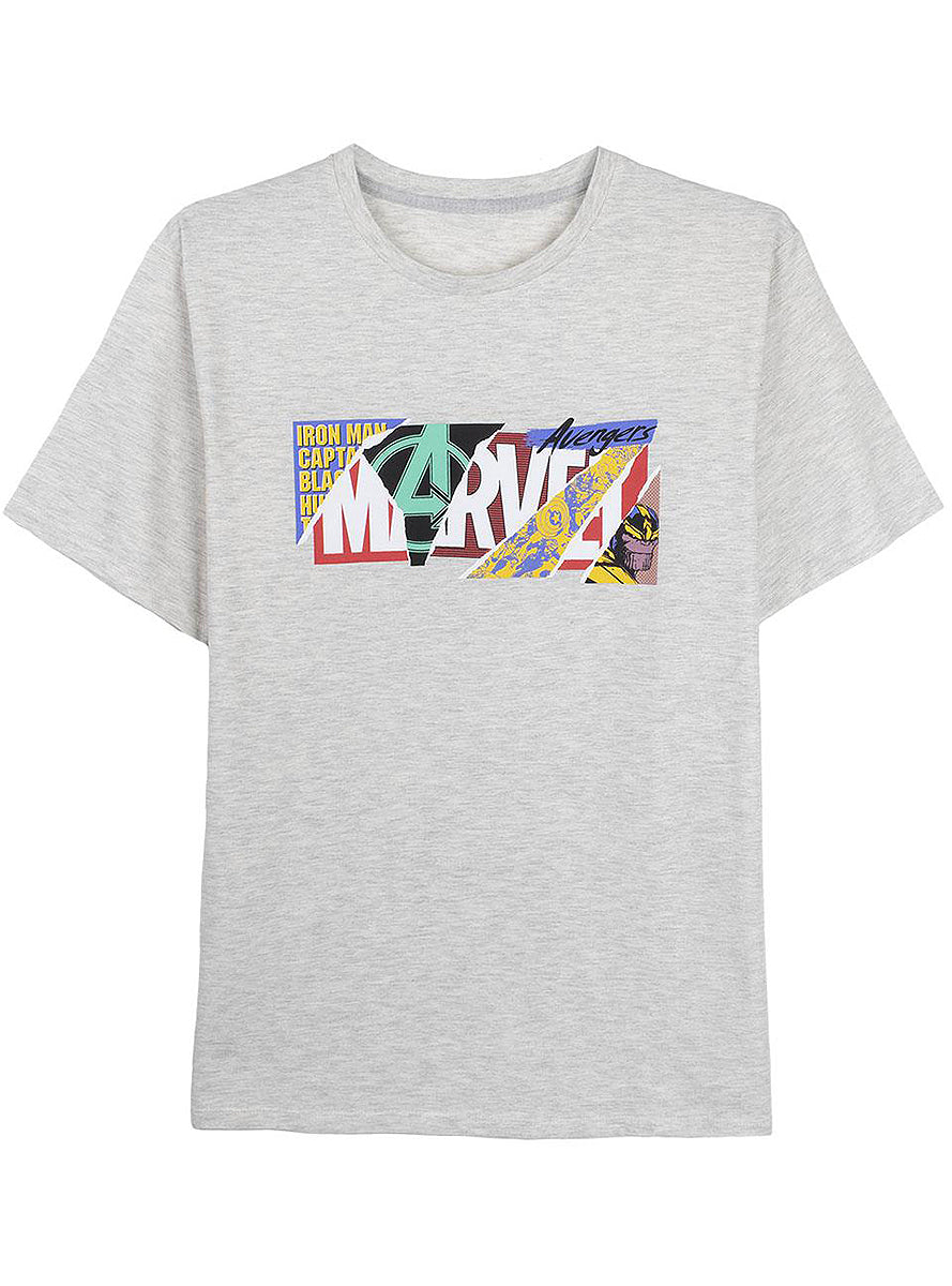 T-shirt Marvel logo collage homme
