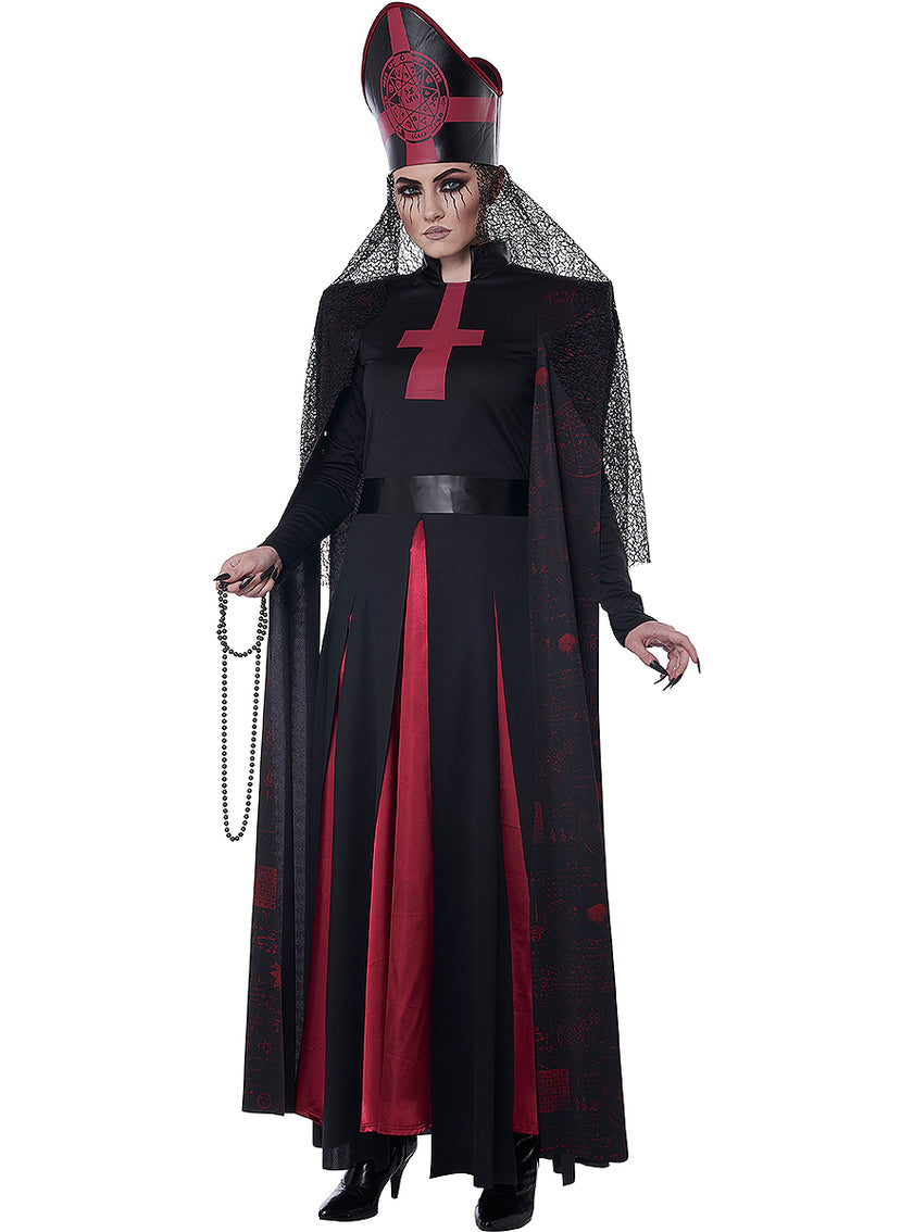 Déguisement Curé terrifiant femme