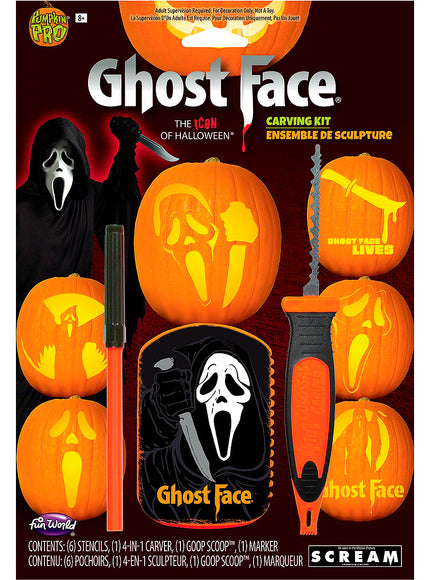 Kit  Ghost Face Scream pour citrouille