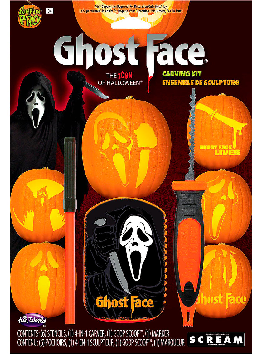 Kit  Ghost Face Scream pour citrouille