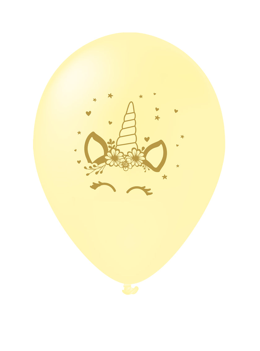 8 ballons licorne - Unicorn Flowers