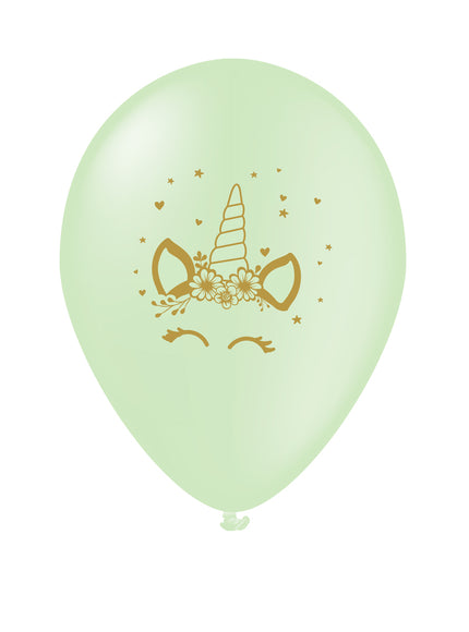 8 ballons licorne - Unicorn Flowers