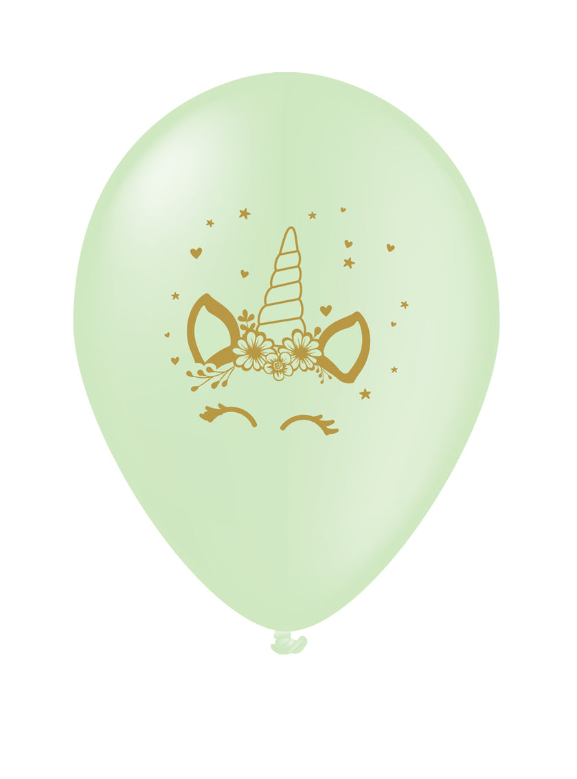 8 ballons licorne - Unicorn Flowers