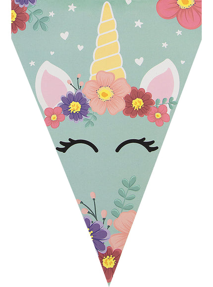 Guirlande à fanions licorne - Unicorn Flowers