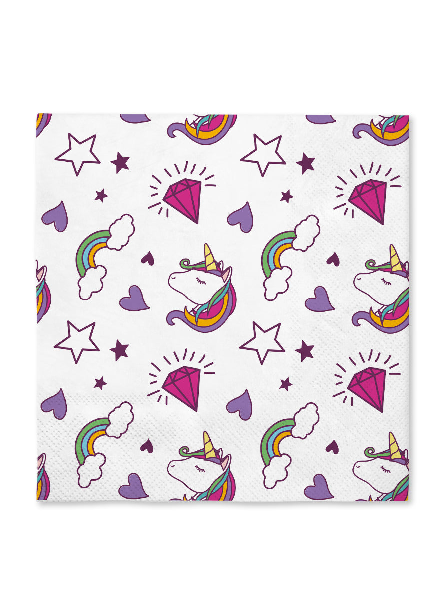 16 serviettes licorne (33x33cm) -Lovely Unicorn