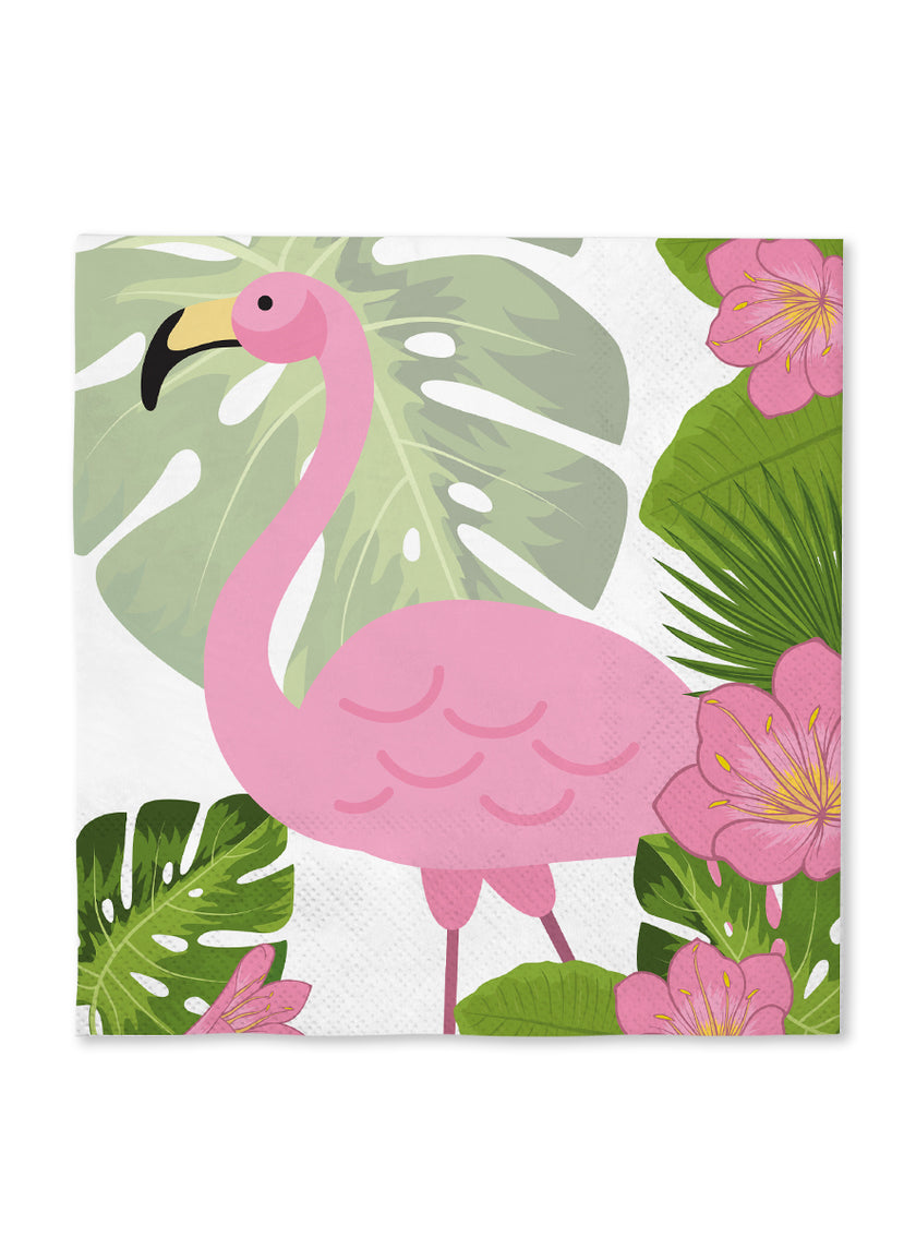 16 serviettes Flamant rose (33x33cm) - Tropical flamingos