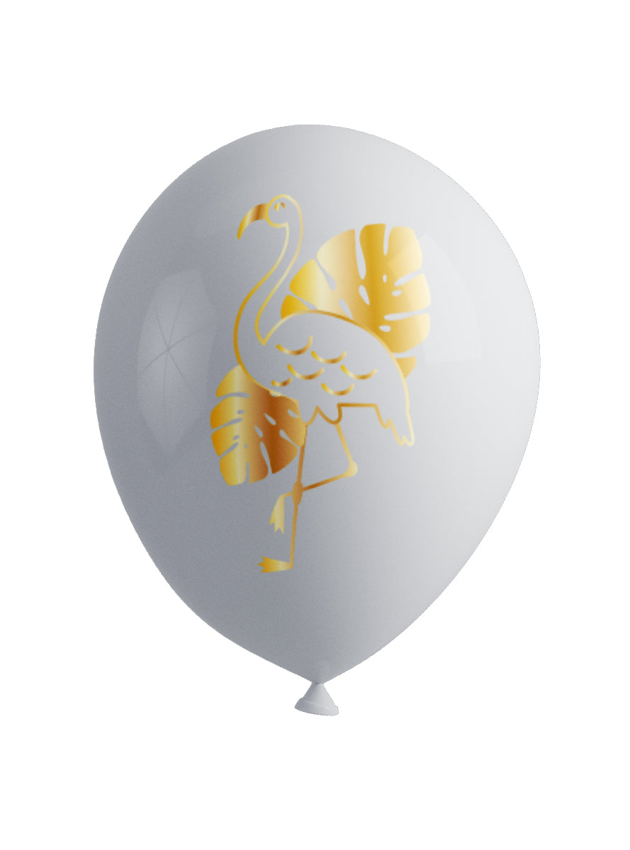 8 ballons Flamant rose - Tropical flamingos