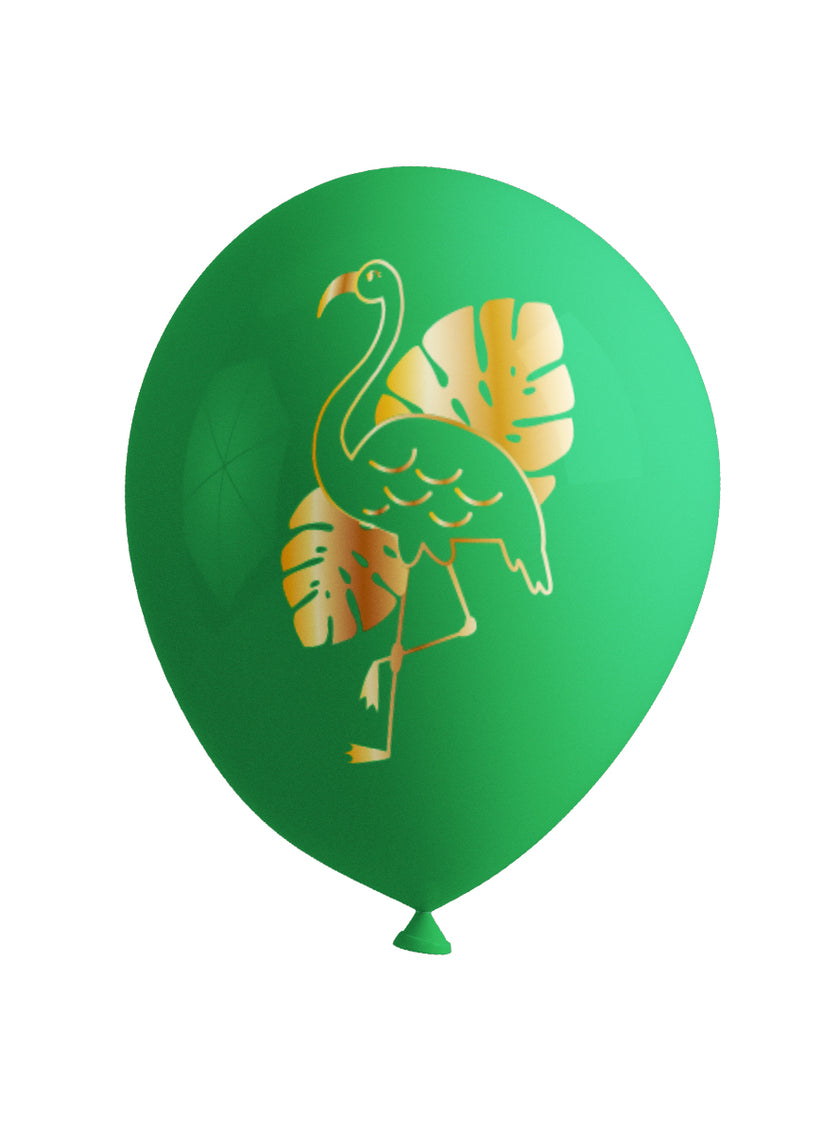 8 ballons Flamant rose - Tropical flamingos