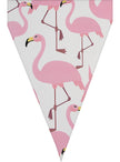 Guirlande à fanions Flamant rose - Tropical flamingos