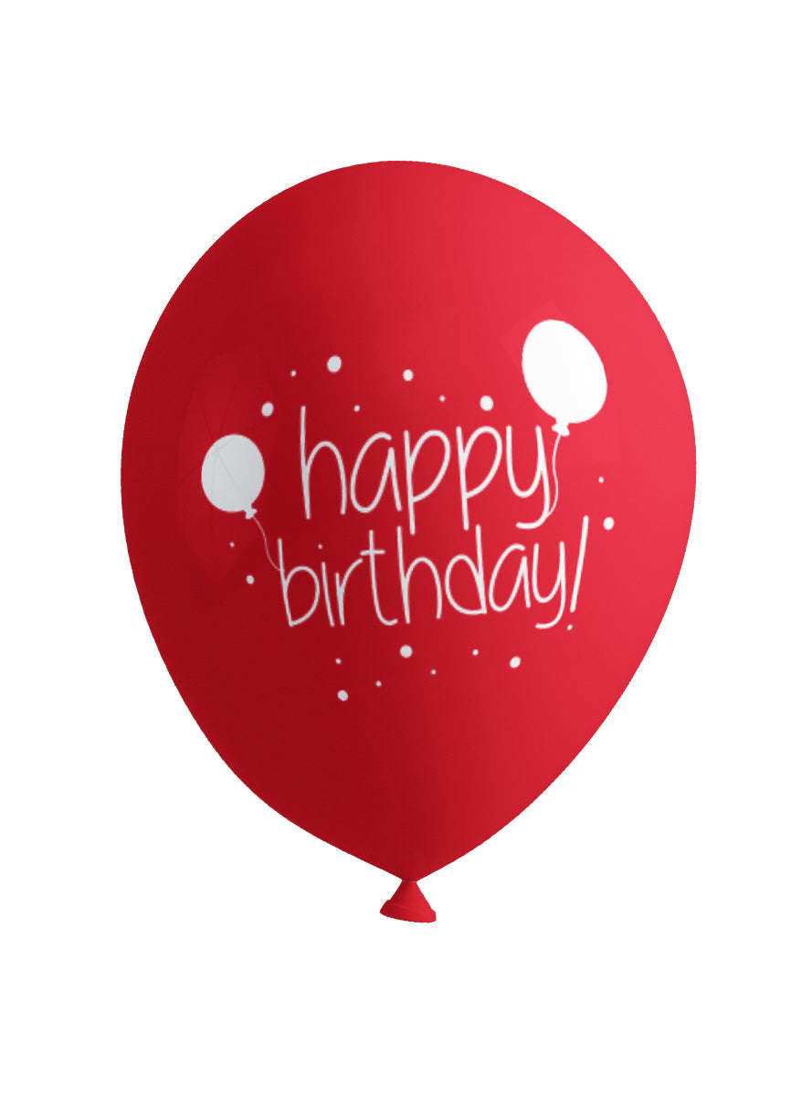 8 ballons anniversaire - Happy Birthday
