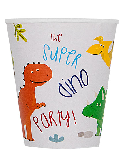 8 gobelets dinosaures - Dinosaurs party