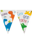 Guirlande à fanions dinosaures - Dinosaurs party