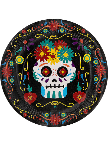 8 assiettes Catrina fête des morts (23cm) - Day of the Dead