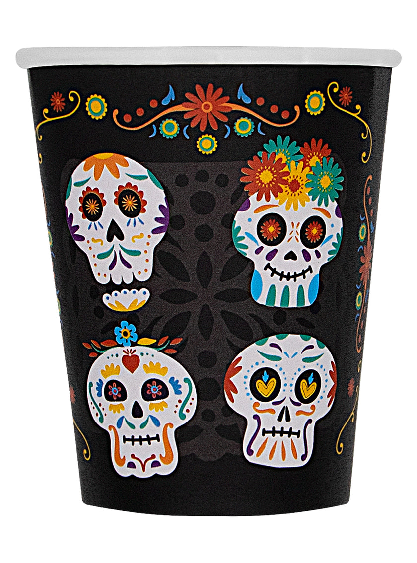 8 gobelets Catrina fête des morts - Day of the Dead