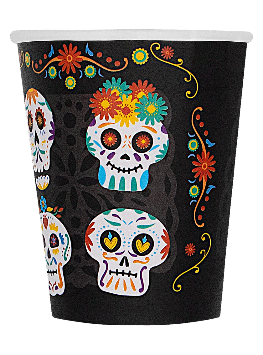 8 gobelets Catrina fête des morts - Day of the Dead