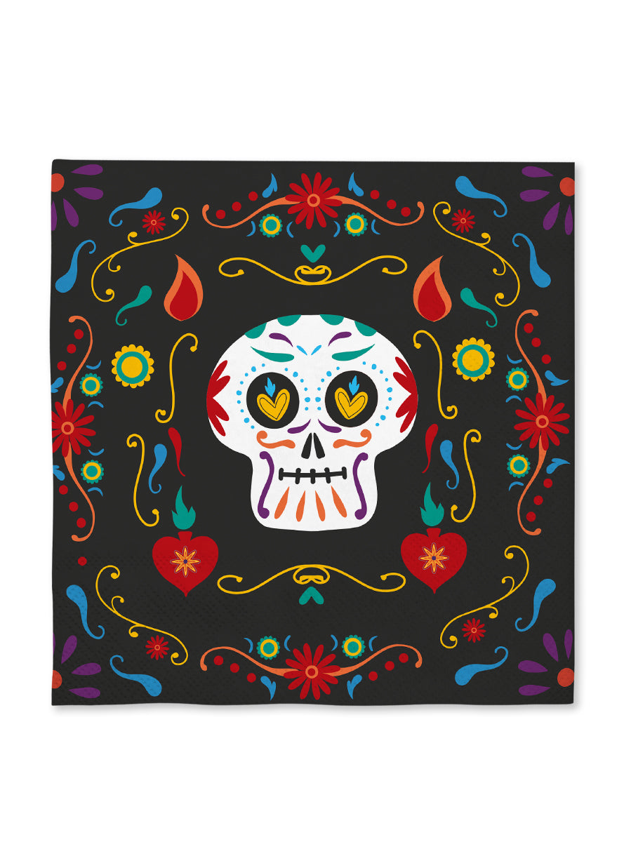 16 serviettes Catrina fête des morts (33x33cm) -Day of the Dead