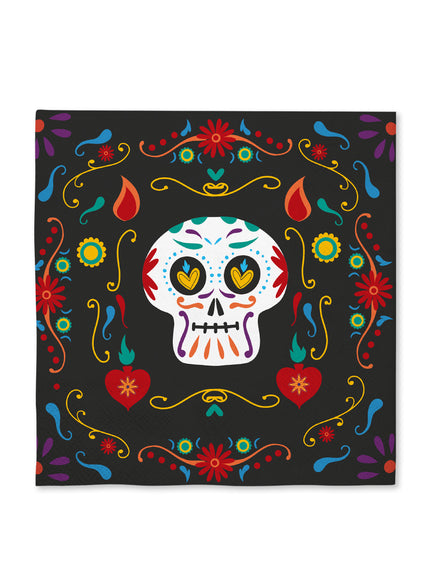 16 serviettes Catrina fête des morts (33x33cm) -Day of the Dead