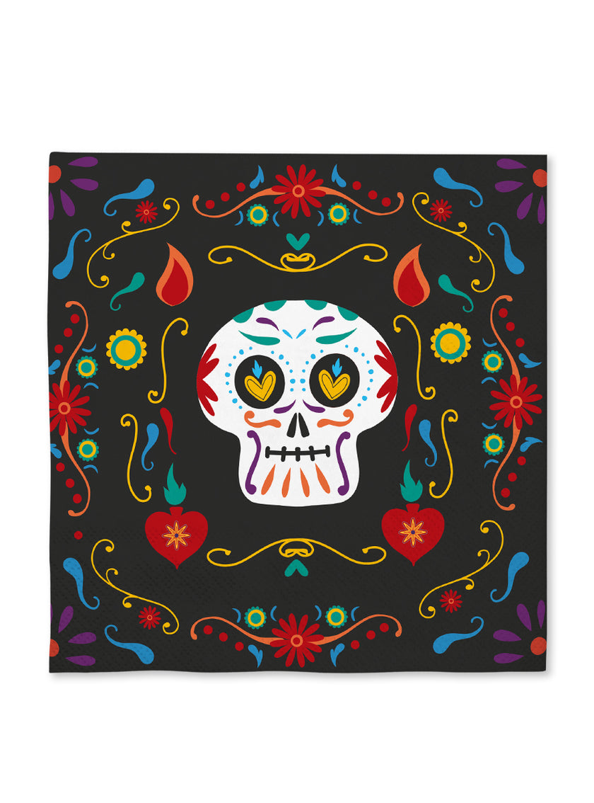 16 serviettes Catrina fête des morts (33x33cm) -Day of the Dead