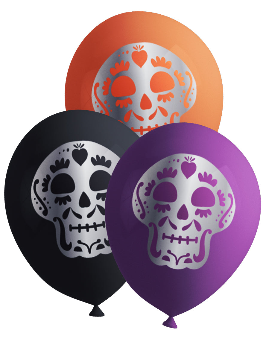 8 ballons Catrina fête des morts - Day of the Dead