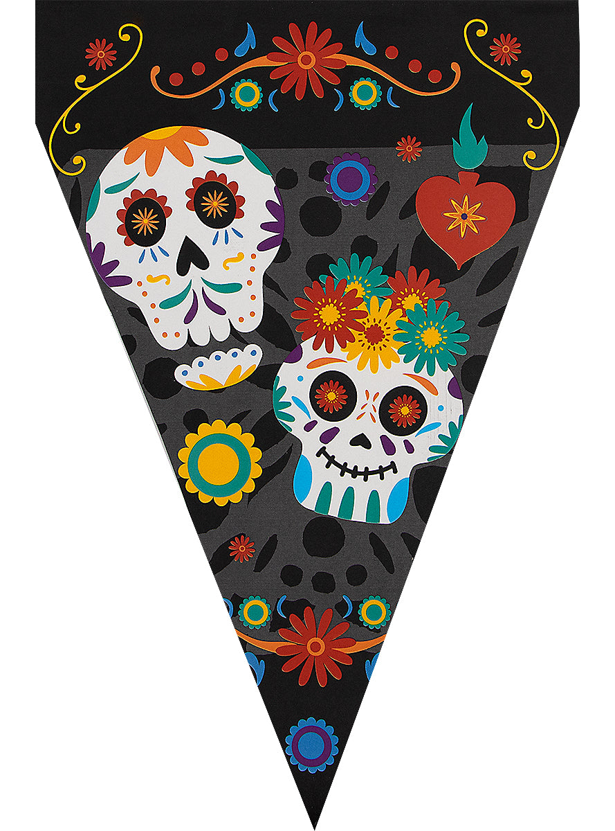 Guirlande à fanions Catrina fête des morts- Day of the Dead