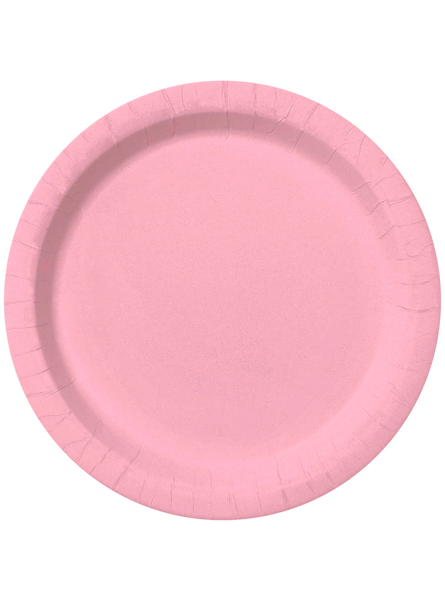 8 assiettes rose clair (23cm) - Gamme couleur unie