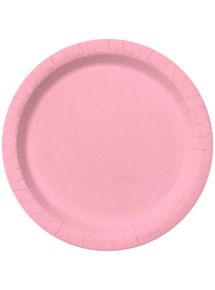 8 assiettes rose clair (23cm) - Gamme couleur unie