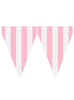 Guirlande à fanions rose clair - Gamme couleur unie