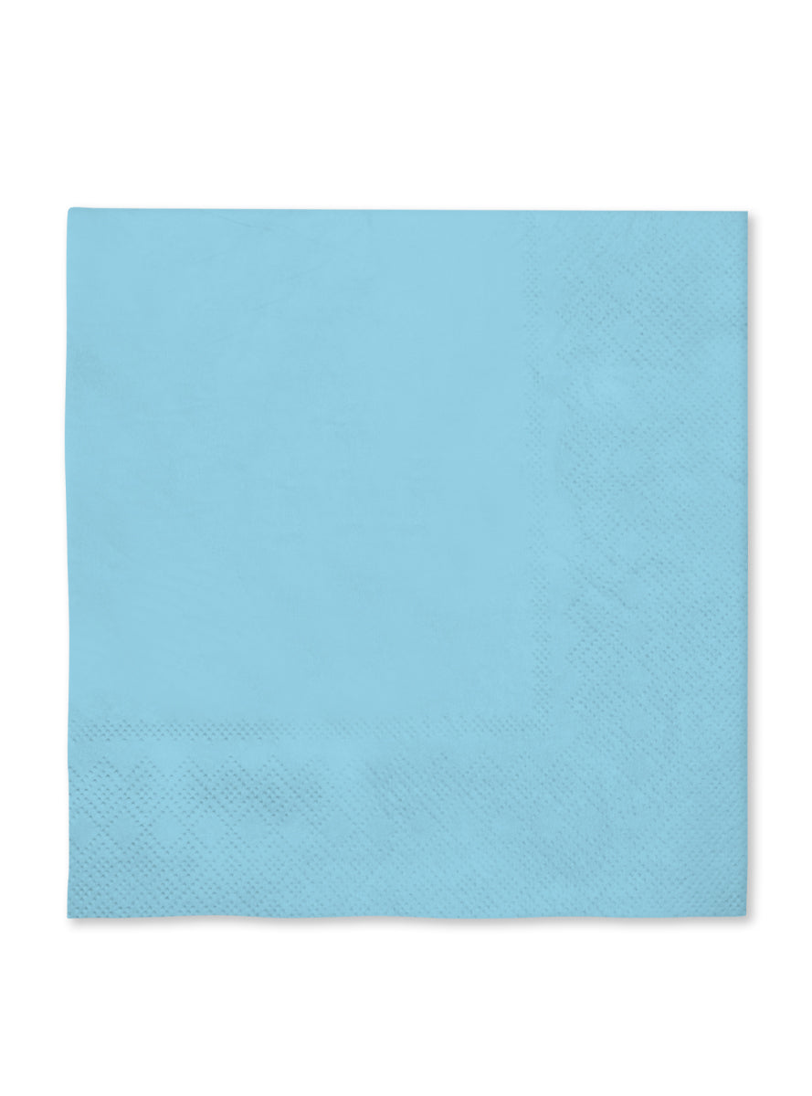 16 serviettes bleu ciel (33x33cm) - Gamme couleur unie