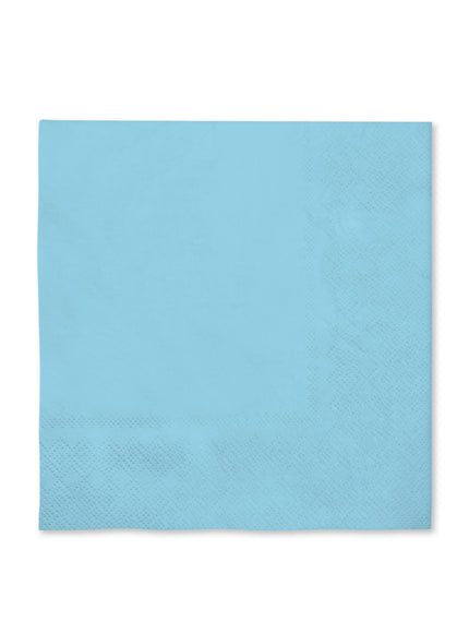 16 serviettes bleu ciel (33x33cm) - Gamme couleur unie