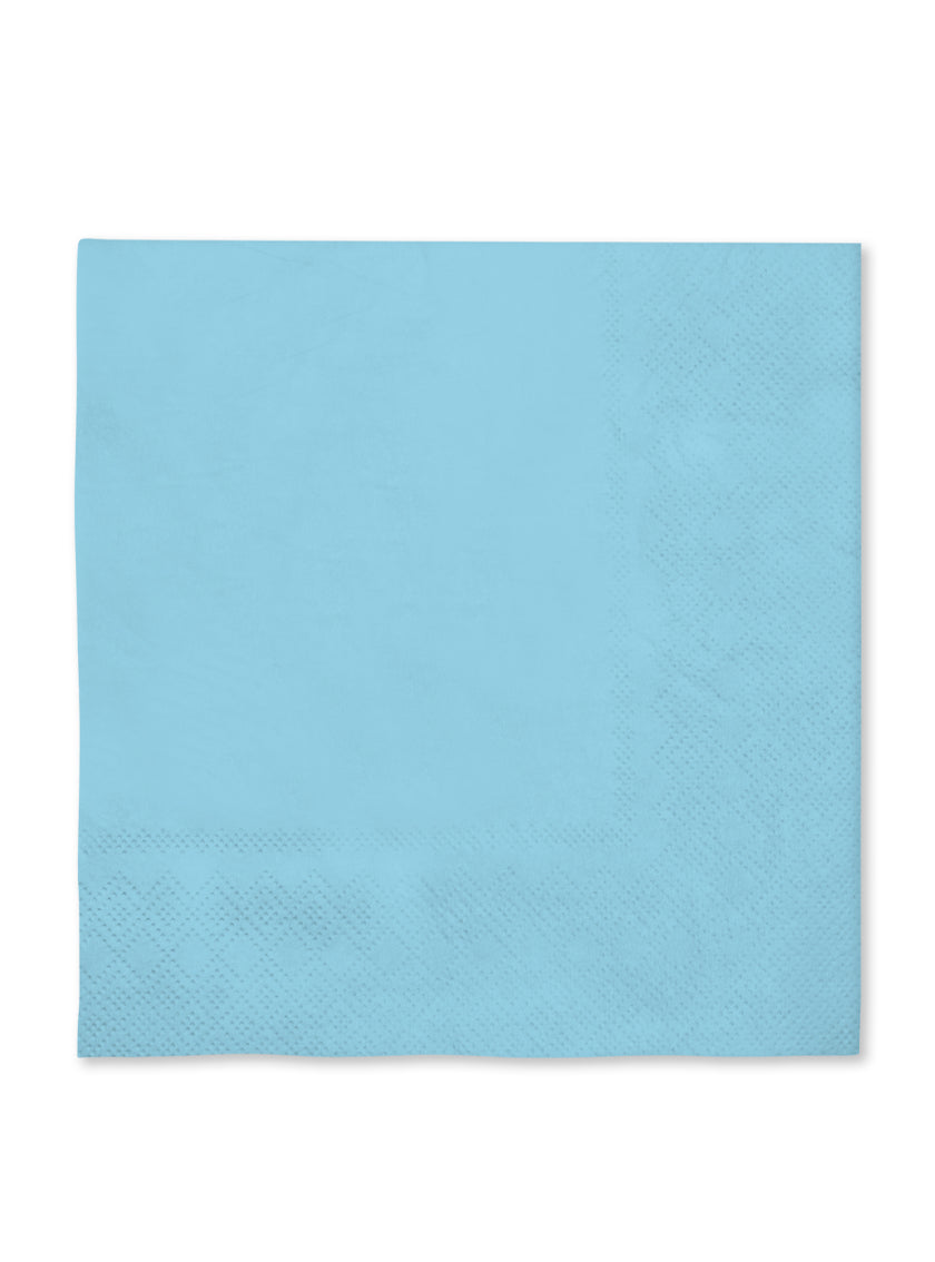 16 serviettes bleu ciel (33x33cm) - Gamme couleur unie