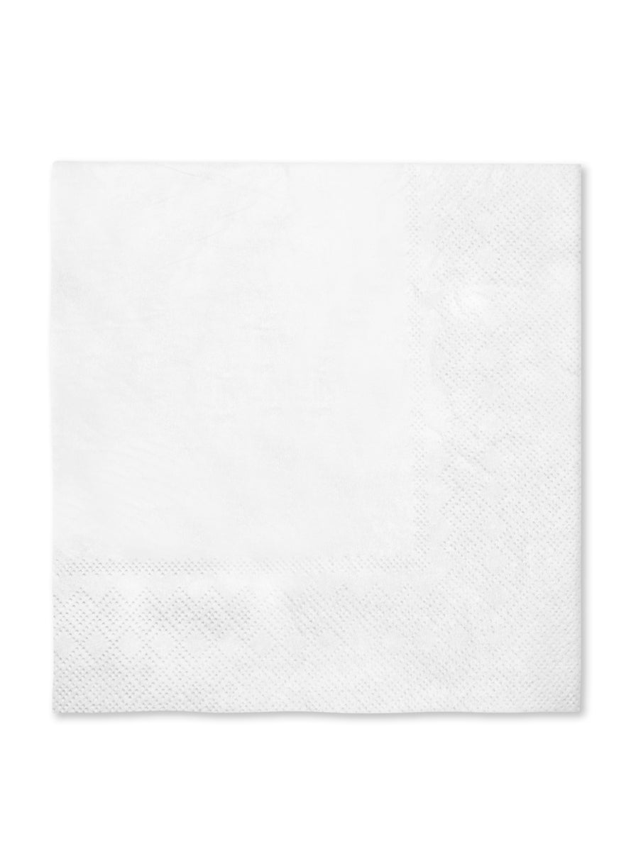 16 serviettes blanches (33x33cm) - Gamme couleur unie