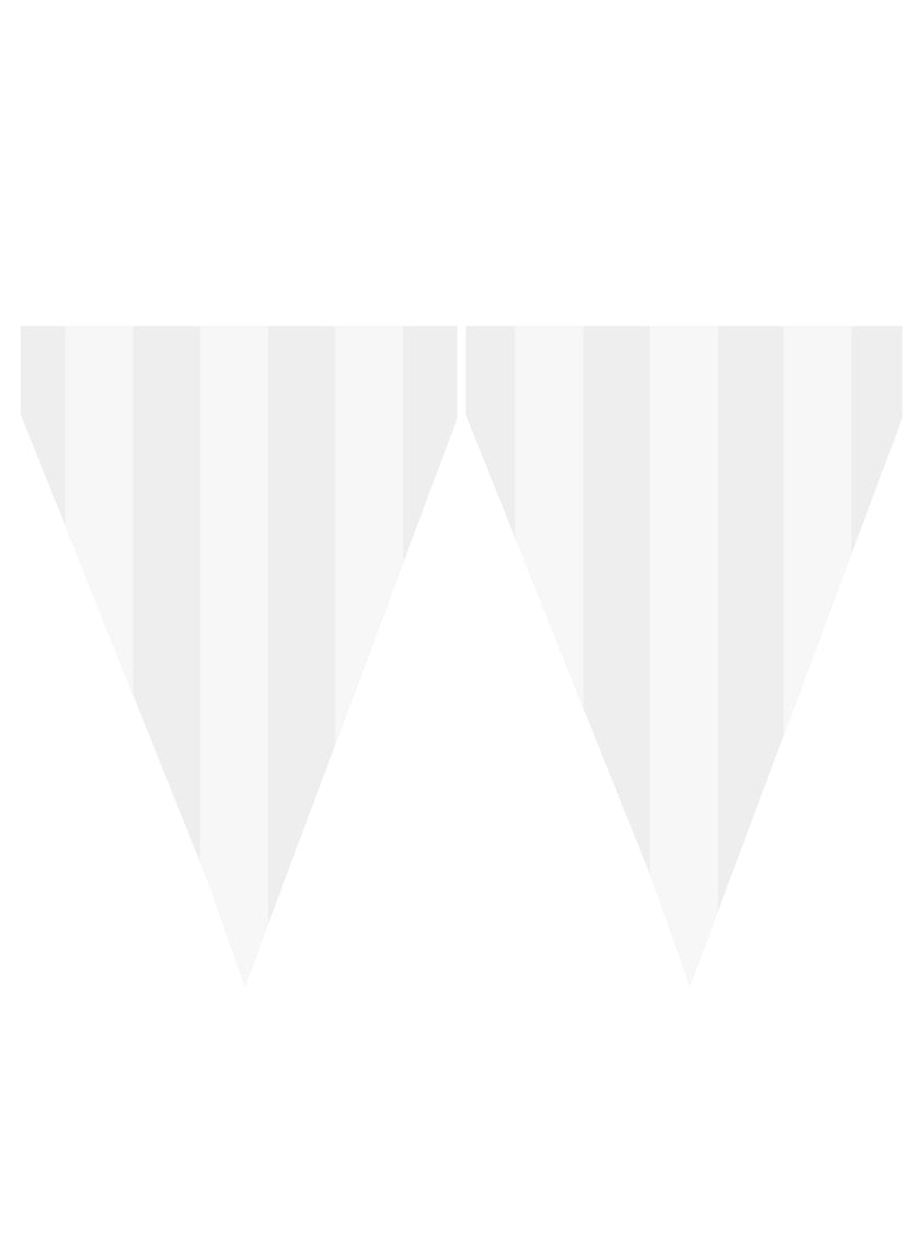 Guirlande à fanions blancs - Gamme couleur unie
