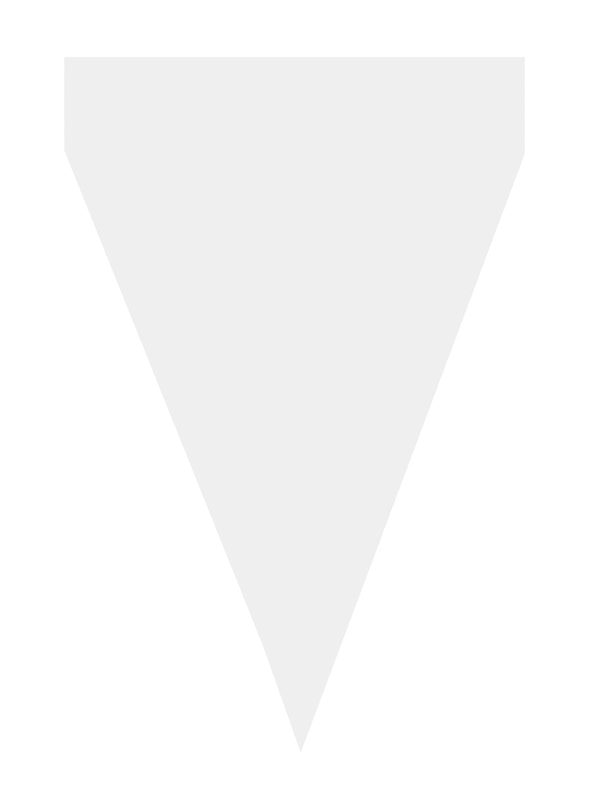 Guirlande à fanions blancs - Gamme couleur unie