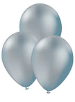 10 ballons argentés - Gamme couleur unie