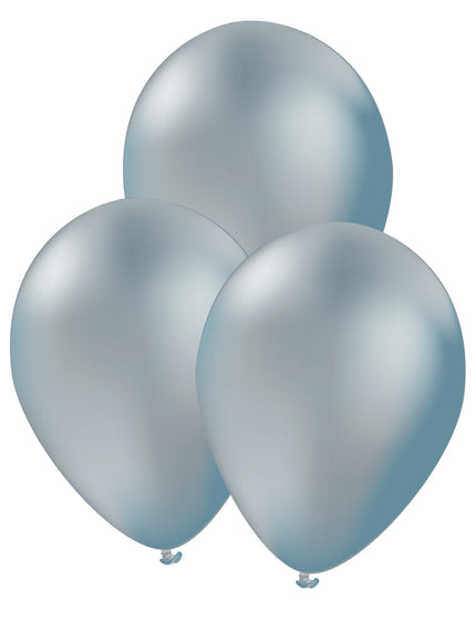 10 ballons argentés - Gamme couleur unie