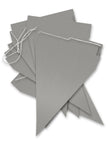 Guirlande à fanions argentés - Gamme couleur unie