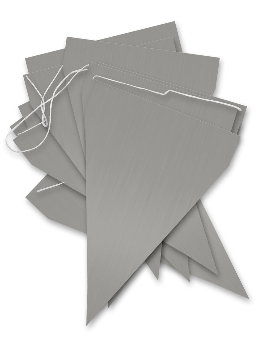 Guirlande à fanions argentés - Gamme couleur unie