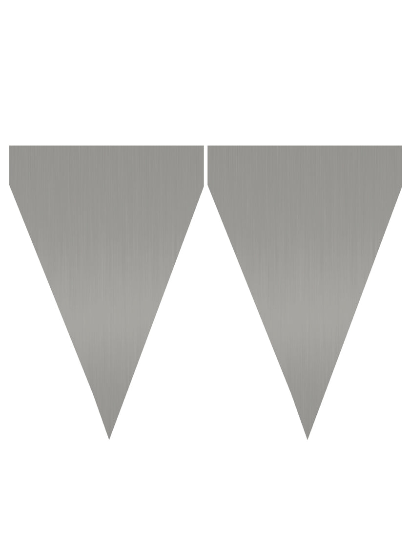 Guirlande à fanions argentés - Gamme couleur unie