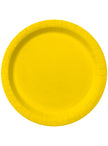8 assiettes jaunes (23cm) - Gamme couleur unie